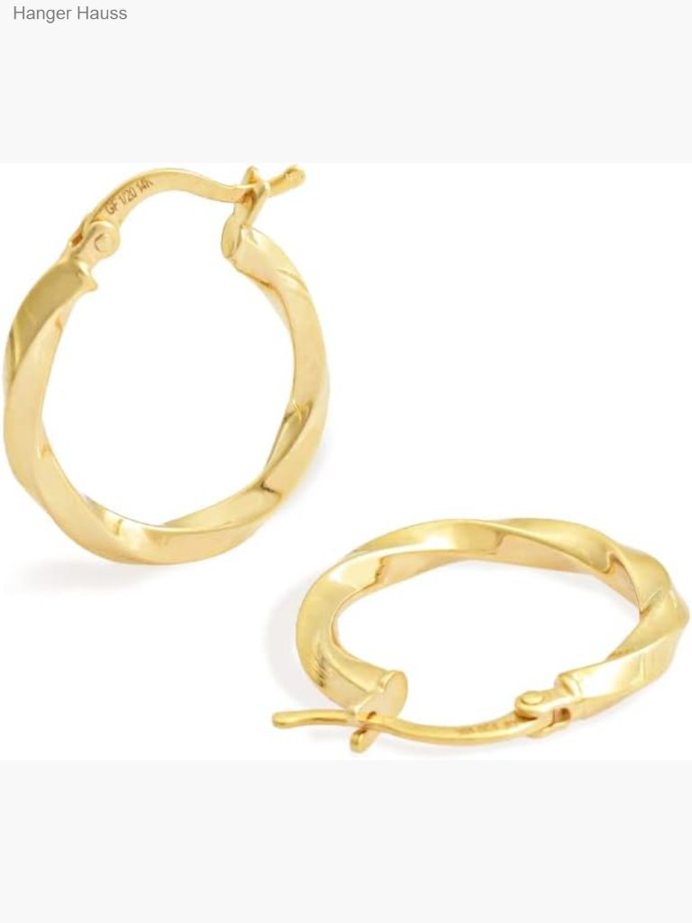 14k Gold Filled Hoop Earrings Set - Small, Medium & Large Sizes